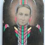 Shrine
2011
acrylic gouache on found portrait
18 1/2"x11 1/2"